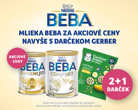 Detské mlieka BEBA 2 ks + DARČEK