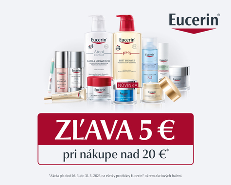 Zľava 5€ na kozmetiku Eucerin!