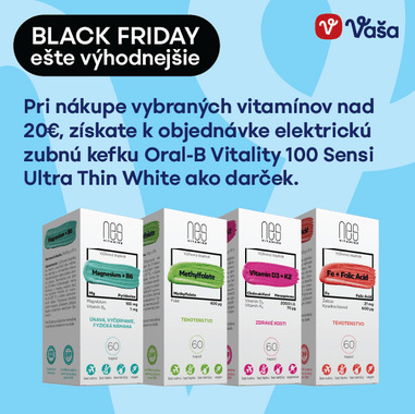 Pri nákupe vitamínov nad 20€ elektrická zubná kefka Oral-B ako darček!