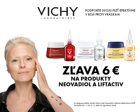 Dodatočná zľava -6€ na produkty Vichy Neovadiol a Liftactiv!