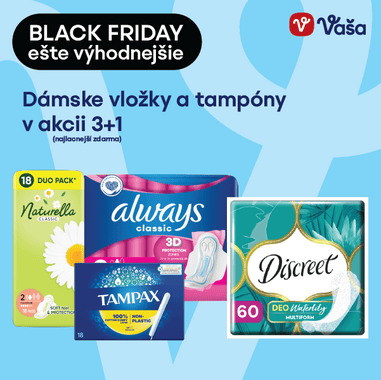 Black Friday: 3+1 zdarma na značky Always, Naturella a Tampax