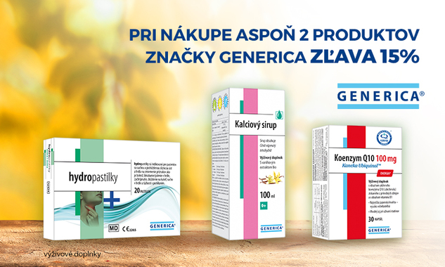 Vitamíny a doplnky Generica: Kúpte 2 a viac, získate zľavu -15%!