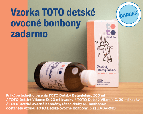 Získajte k detským produktom TOTO Pharma vzorku detských bonbónov zdarma!