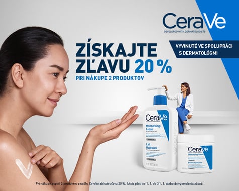 CeraVe - pri kúpe 2 produktov zľava - 20%