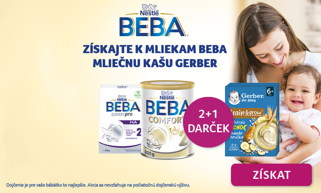 Detské mlieka BEBA 2 ks + DARČEK