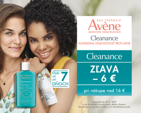 Avene - Cleanance zľava 6€ pri nákupe od 16€!