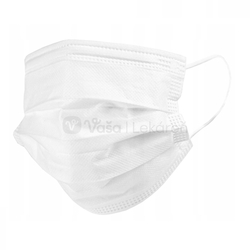 Mercator Jednorazové chirurgické rúško 3-vrstvové (biele)