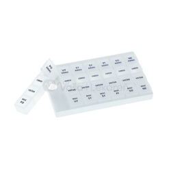 Týždenný dávkovač liekov (biely)