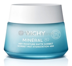Vichy Minéral 89 48H Hydratačný zmatňujúci sorbet pre zmiešanú až mastnú pleť