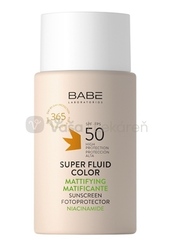 Babé Super Fluid Mattifying Color Tónovaný zmatňujúci fluid SPF50