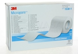 3M Micropore Náplasť zo špeciálneho papiera na cievke (2,5 cm x 9,1 m)