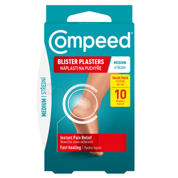 Compeed Hydrokoloidná náplasť na pľuzgiere na nohách Stredná (inov. 2026)