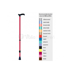 Palica nastaviteľná, ľahká, duralová, tmavohnedá