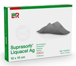 Suprasorb Liquacel Ag Krytie na rany s antimikrobiálnym striebrom (10 x 10 cm)