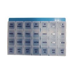 Týždenný dávkovač liekov (bledomodrý)