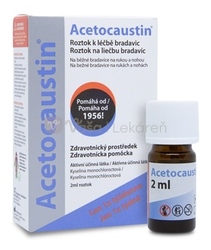 Acetocaustin Roztok na liečbu bradavíc