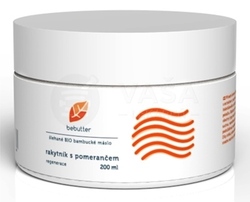 Bebutter Šľahané BIO bambucké maslo rakytník s pomarančom na regeneráciu