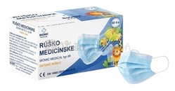 Biomic Jednorazové medicínske detské rúško Typ IIR (modré)