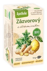 Apotheke BIO Selection Zázvorový čaj s citrónom a mätou