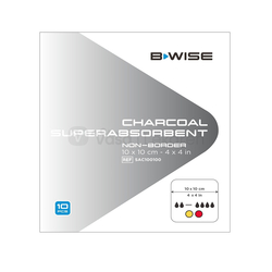 Bwise Krytie na rany superabsorpčné s aktívnym uhlím (10 x 10 cm)