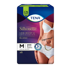 Tena Silhouette Normal Low Waist Blanc M Dámske inkontinenčné nohavičky