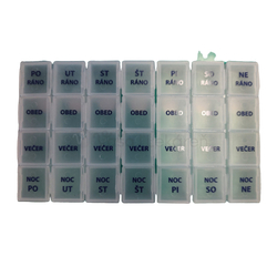 Týždenný dávkovač liekov (zelený)