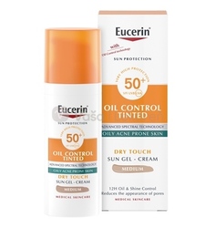 Eucerin Sun Oil Control Krémový gél na opaľovanie na mastnú a aknóznu pleť SPF50+ (stredne tmavý)