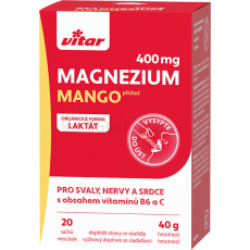 Vitar Magnézium 400 mg + vitamíny B6 a C