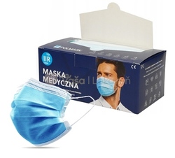 Jednorazové ochranné rúško, 3-vrstvové (modré)